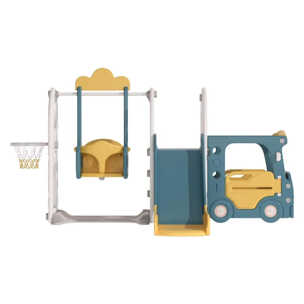 3-in-1 Kids Toddler Swing and Slide Set Climber Playset