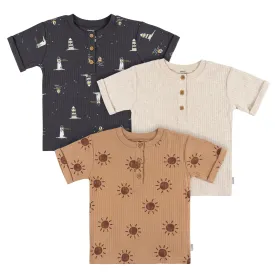 3-Pack Infant and Toddler Boys Sun & Sea Henley T-Shirts