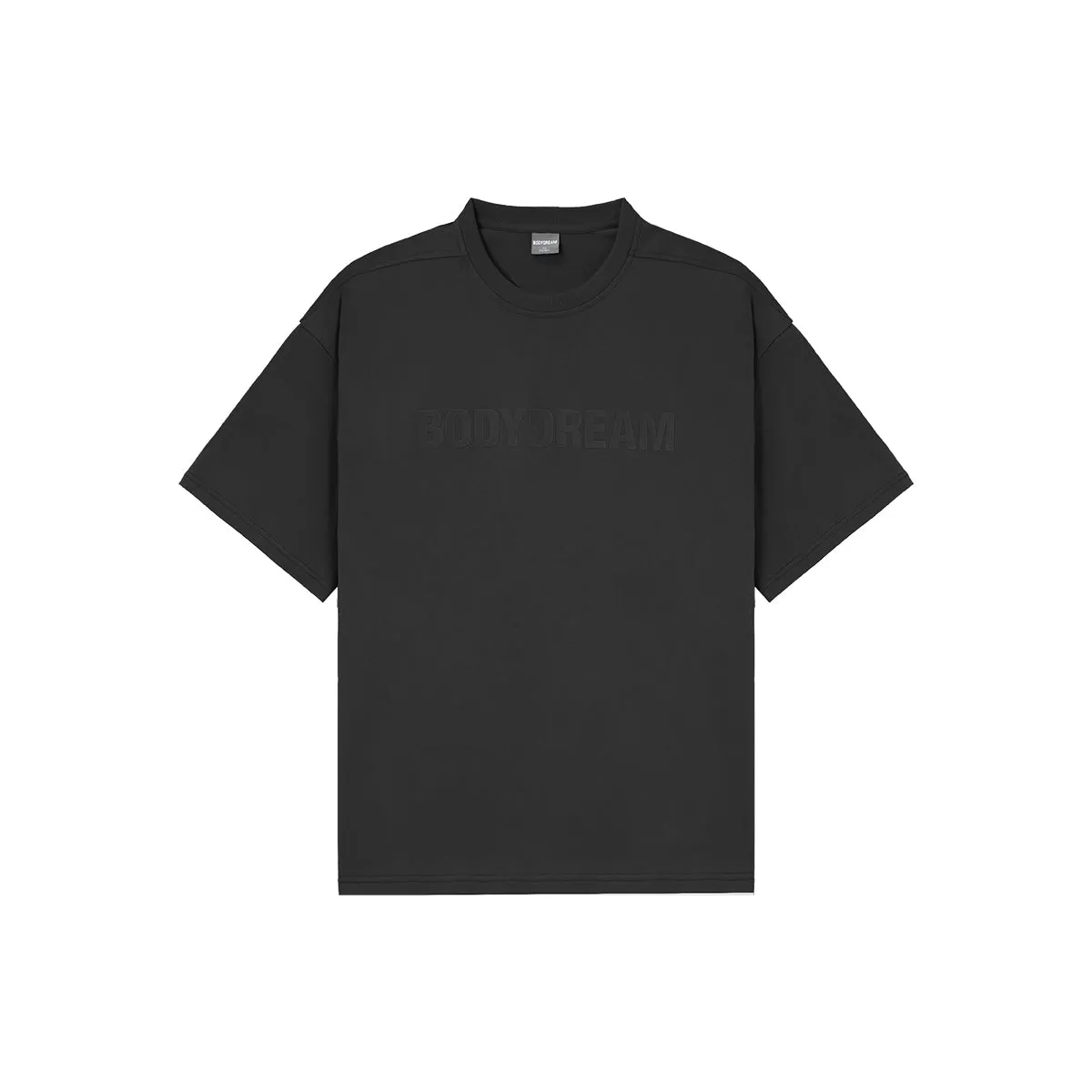 Attitude Logo Flocked Heavyweight Black Tee