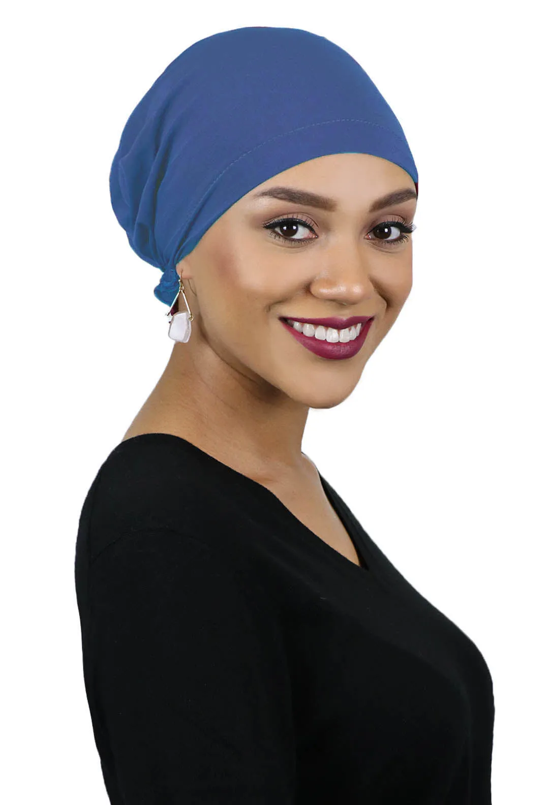 Bamboo Celeste Headscarf Pre Tied Chemo Headwear 50  UPF Sun Protection