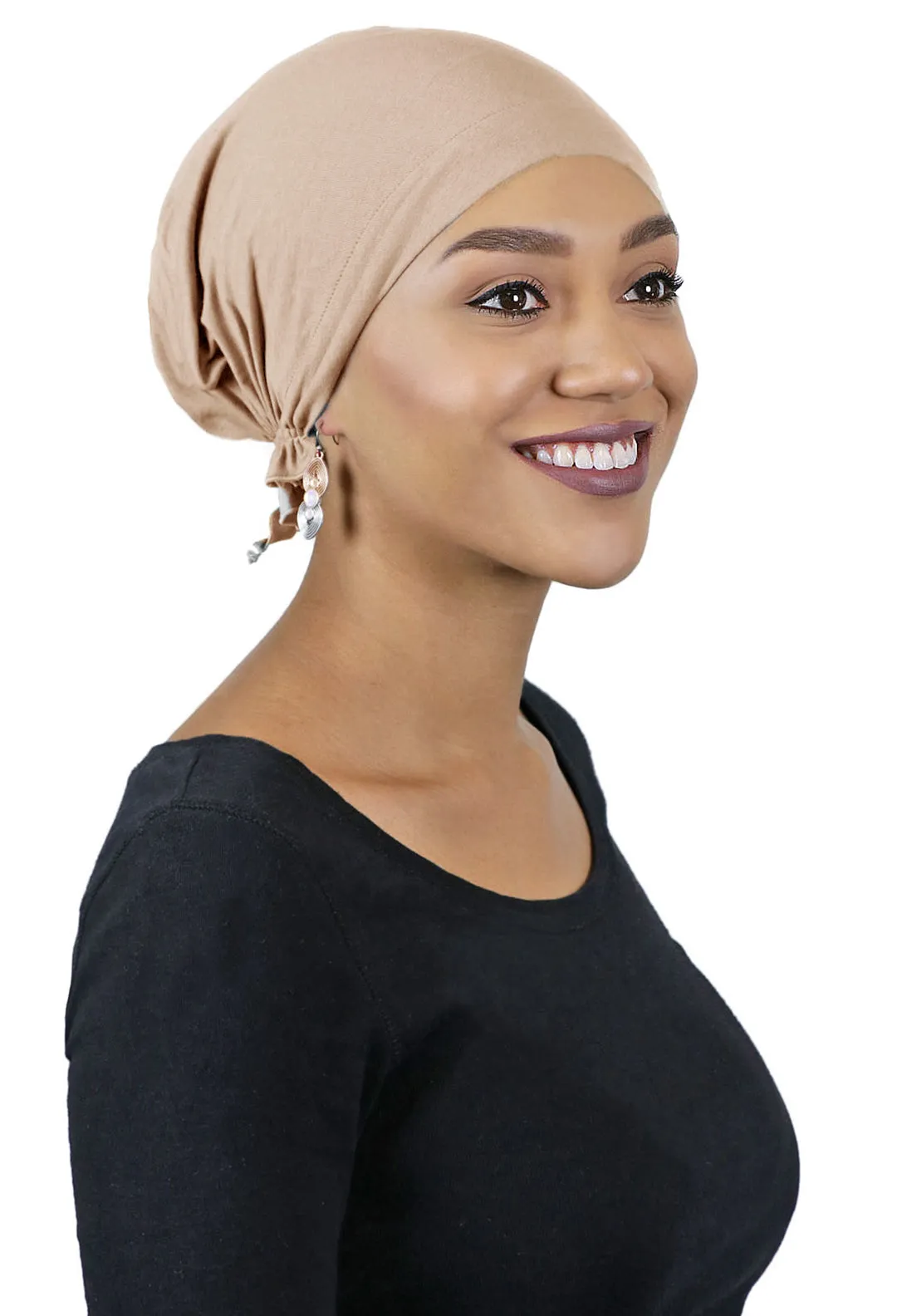 Bamboo Celeste Headscarf Pre Tied Chemo Headwear 50  UPF Sun Protection