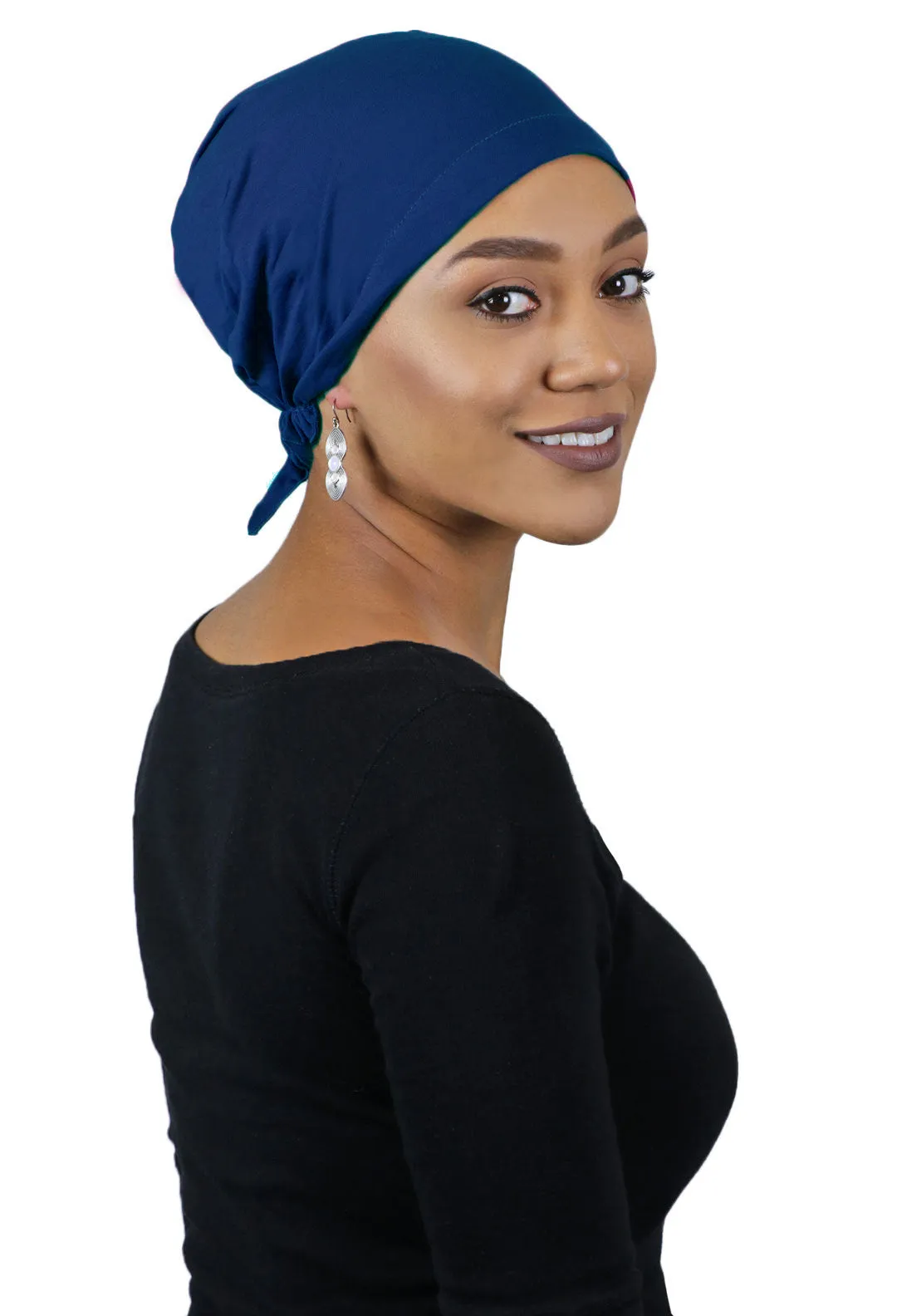 Bamboo Celeste Headscarf Pre Tied Chemo Headwear 50  UPF Sun Protection