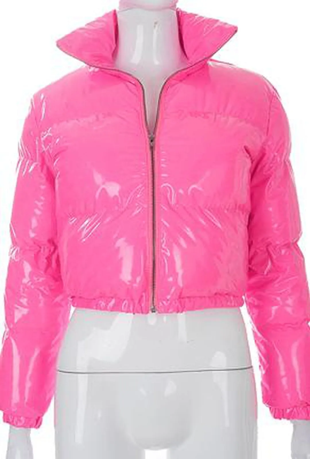 BARBARA - PUFFY WET LOOK JACKET