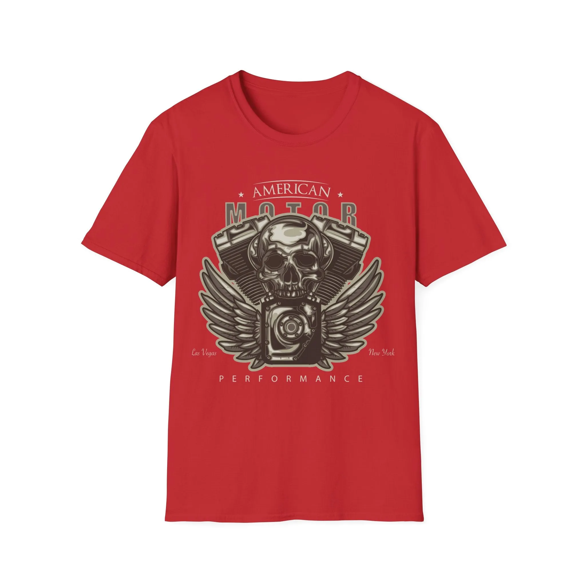 Biker T Shirt  Ring Spun Cotton American Motor Performance