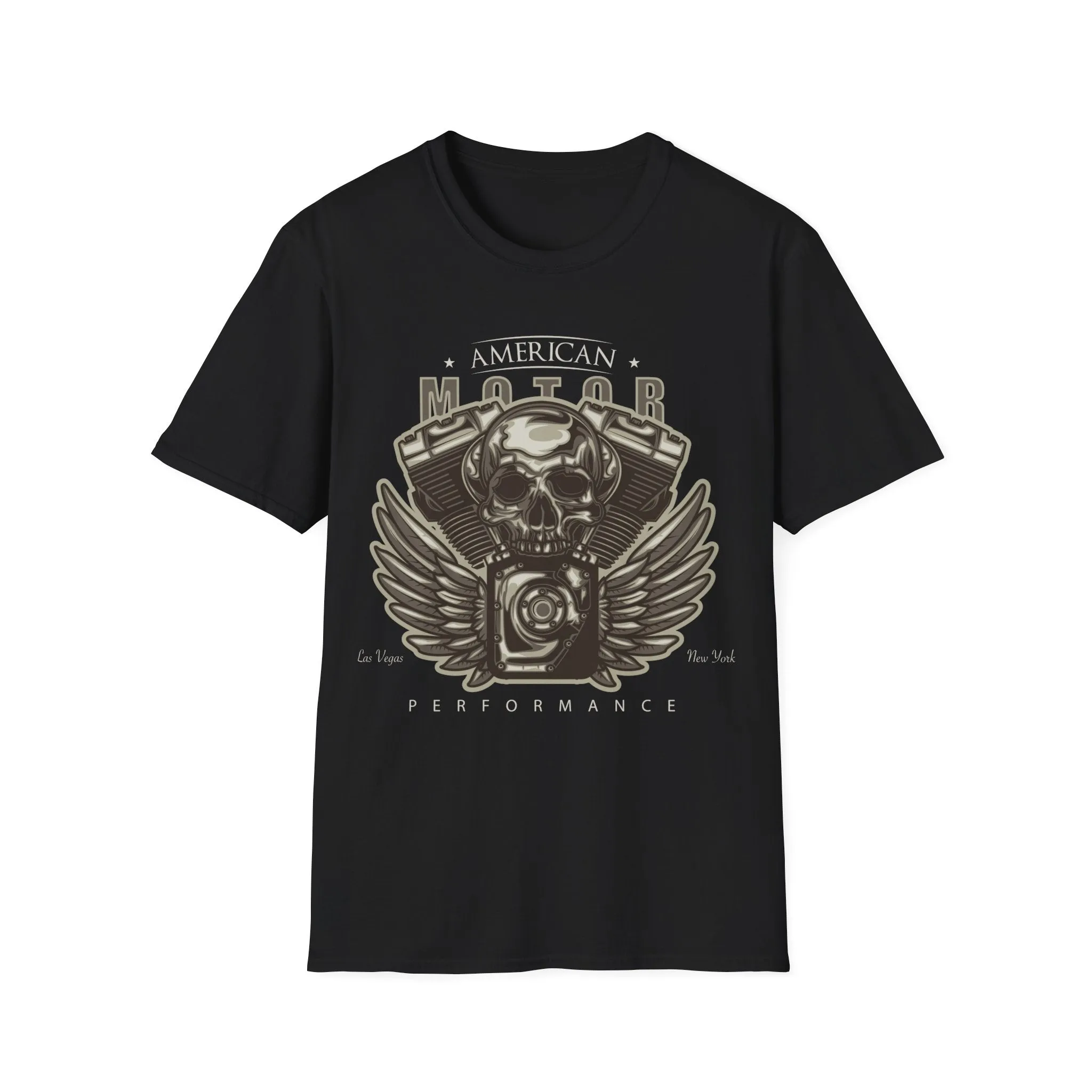 Biker T Shirt  Ring Spun Cotton American Motor Performance