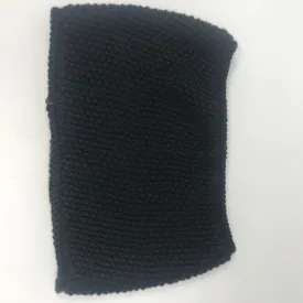 Black Acrylic Seed Stitch Knit Cowl