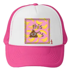 Bubu - Bananas Hot Pink Trucker Hat