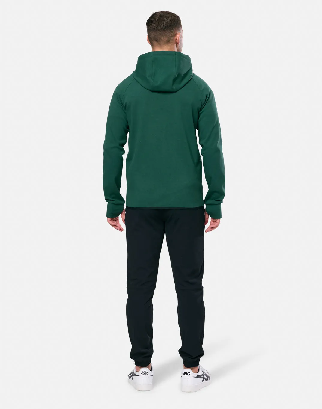 Chill Patch Zip Hoodie in Willow Green