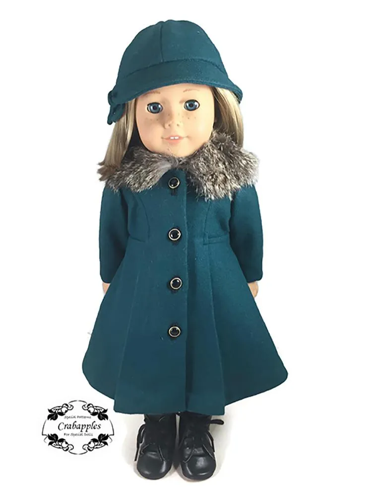 Classic Coat and Classic Hat Bundle 18" Doll Clothes Pattern