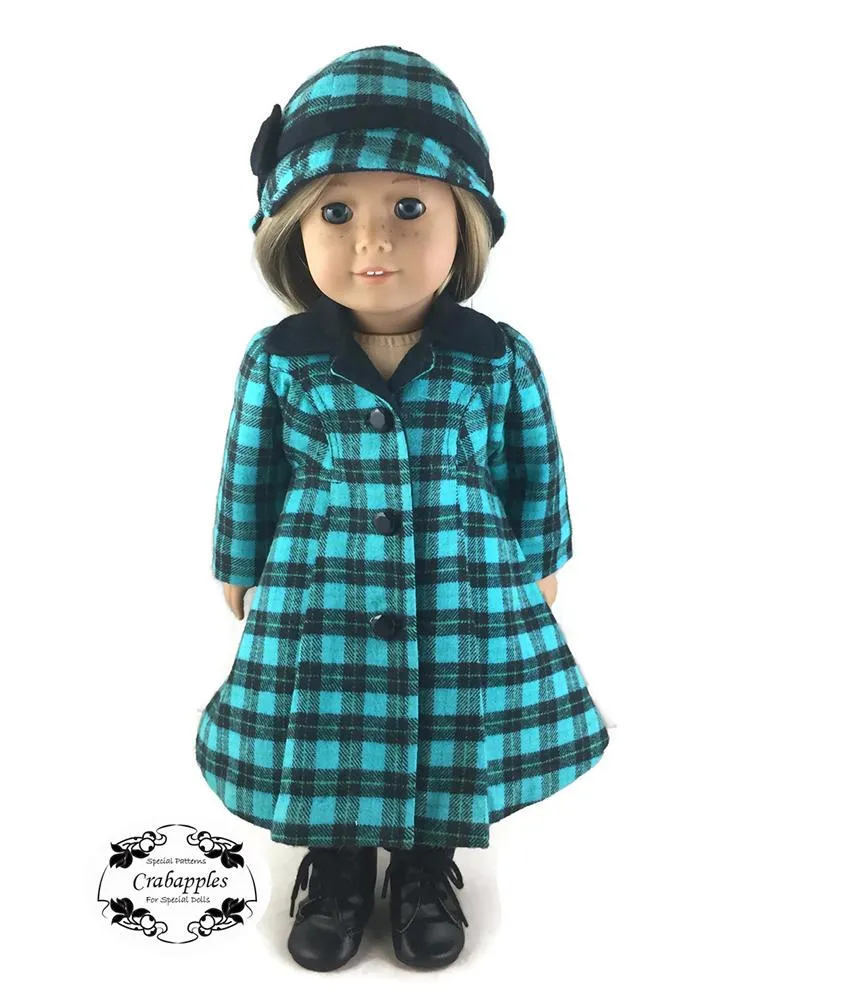 Classic Coat and Classic Hat Bundle 18" Doll Clothes Pattern