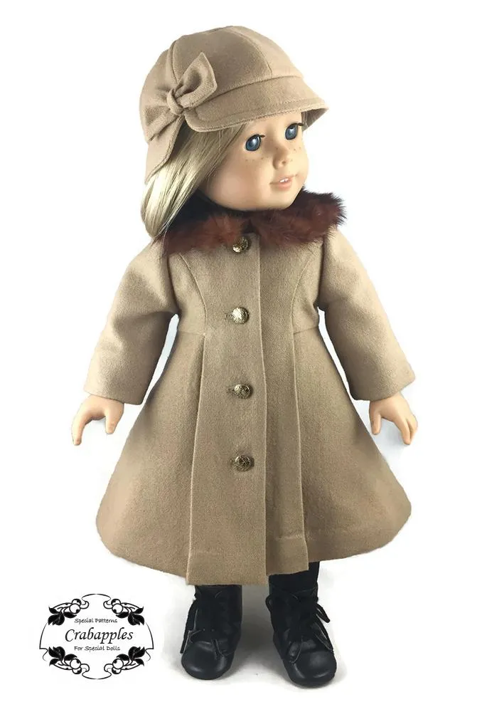 Classic Coat and Classic Hat Bundle 18" Doll Clothes Pattern