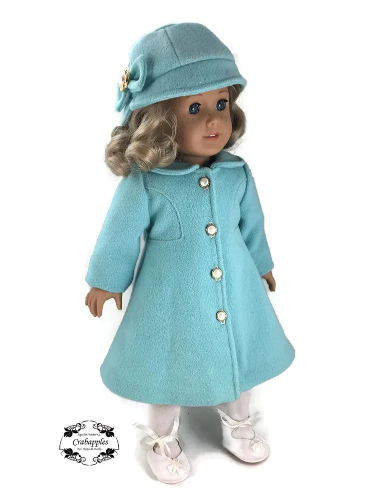 Classic Coat and Classic Hat Bundle 18" Doll Clothes Pattern