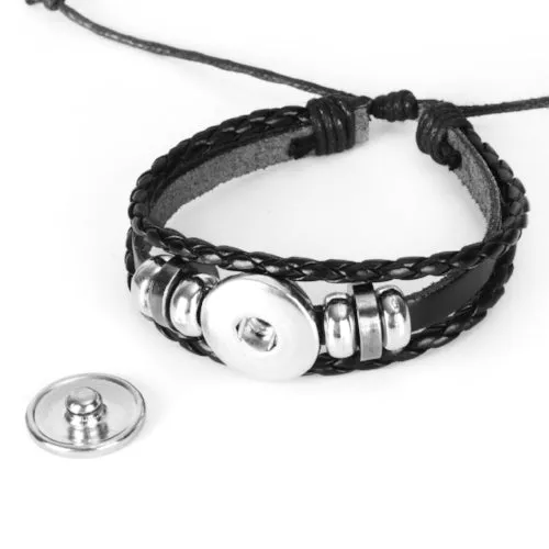 Classy Men Aquarius Zodiac Symbol Bracelet