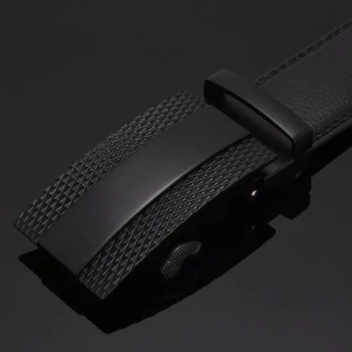 Classy Men Belt Black Pattern