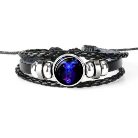 Classy Men Capricorn Zodiac Symbol Bracelet