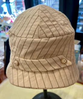 Cream & Taupe Cloche Hat