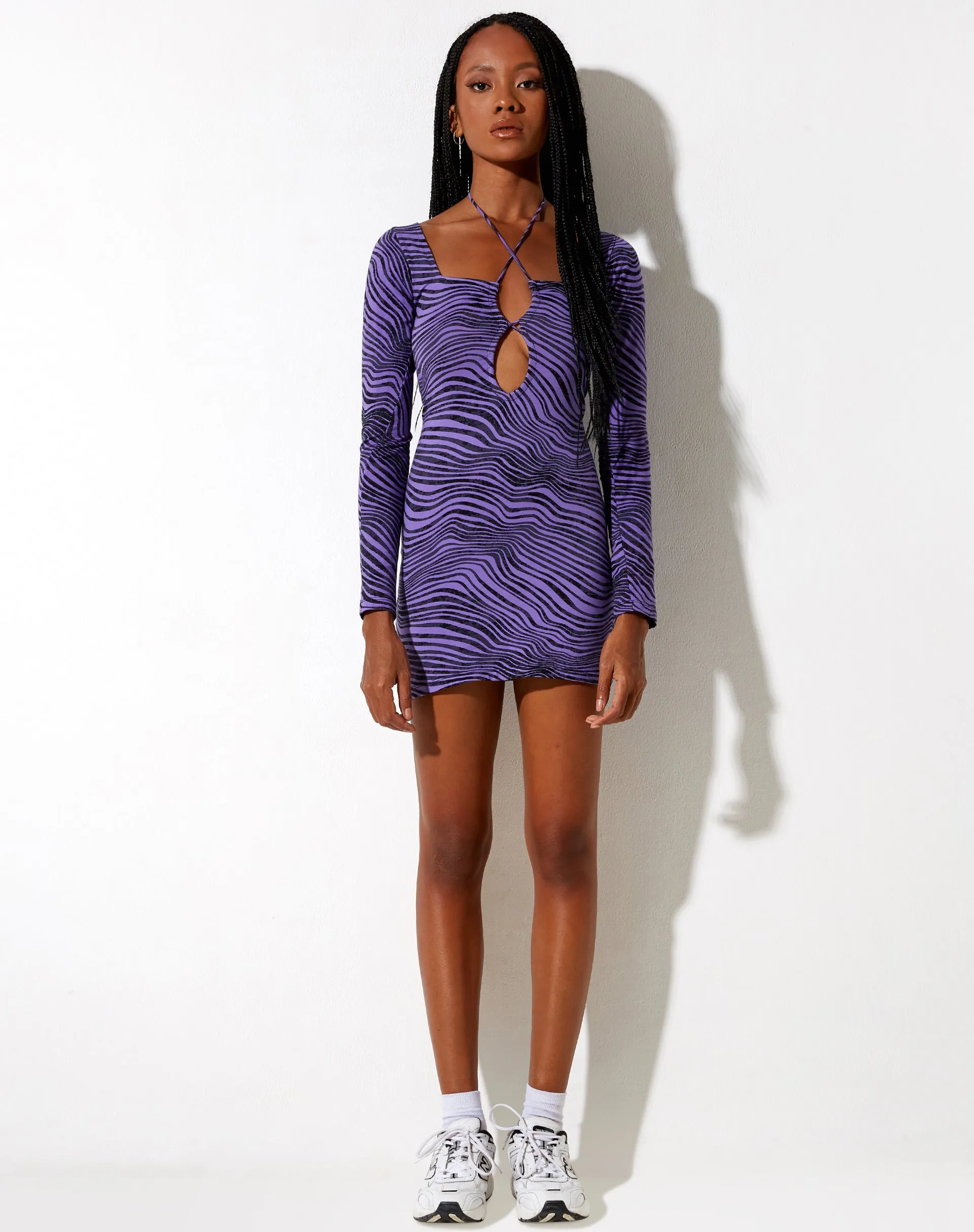 Delray Bodycon Dress in Desert Terrain Purple