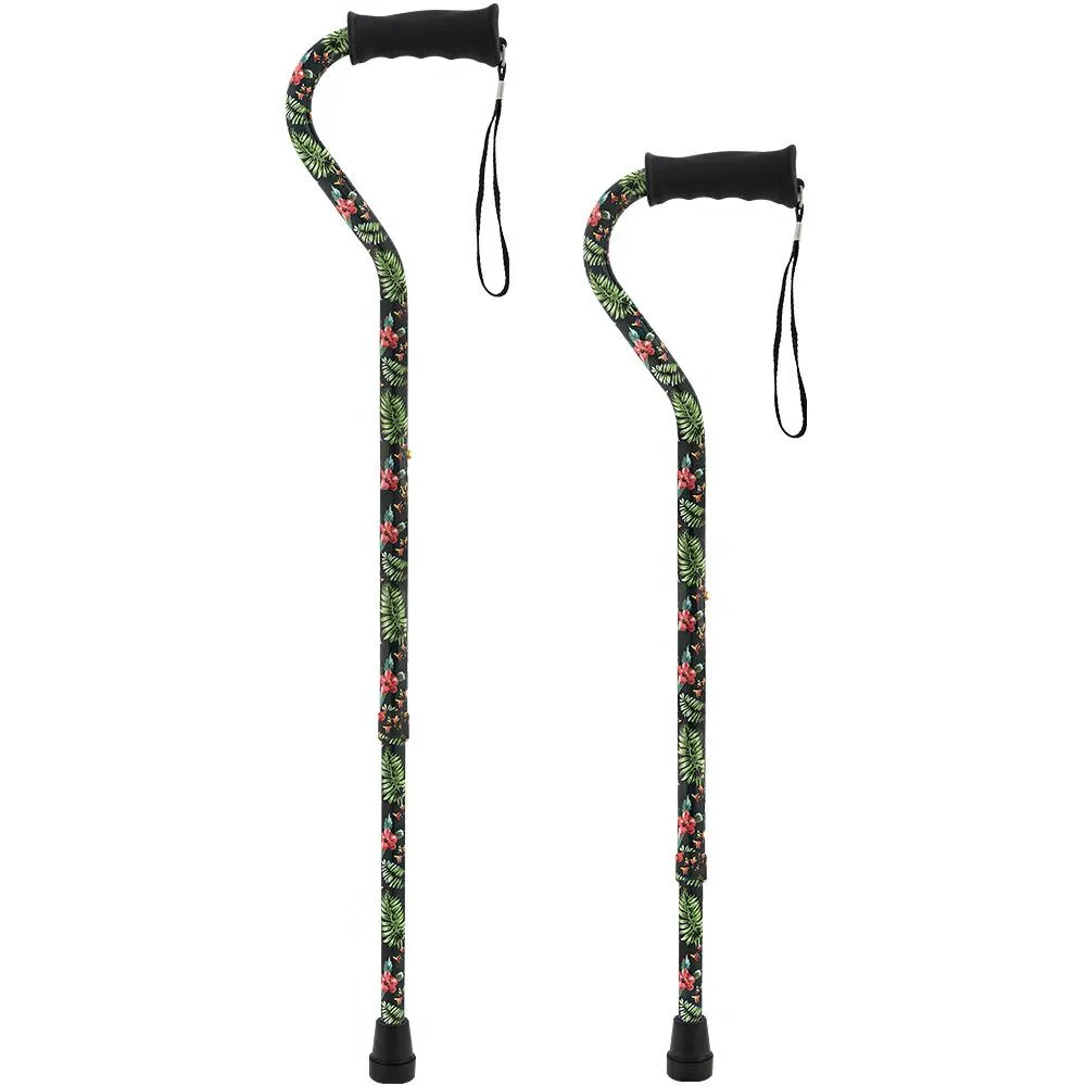 Designer Island Way: Comfort Grip Adjustable Offset Walking Cane