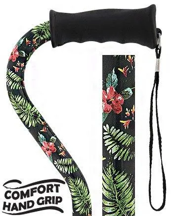 Designer Island Way: Comfort Grip Adjustable Offset Walking Cane