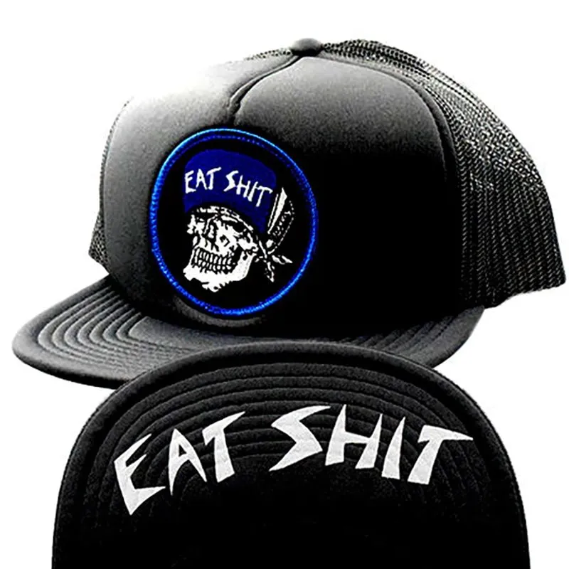 Dogtown Skateboards Suicidal SkatesEat Shit Patch Flip Mesh Black Hat