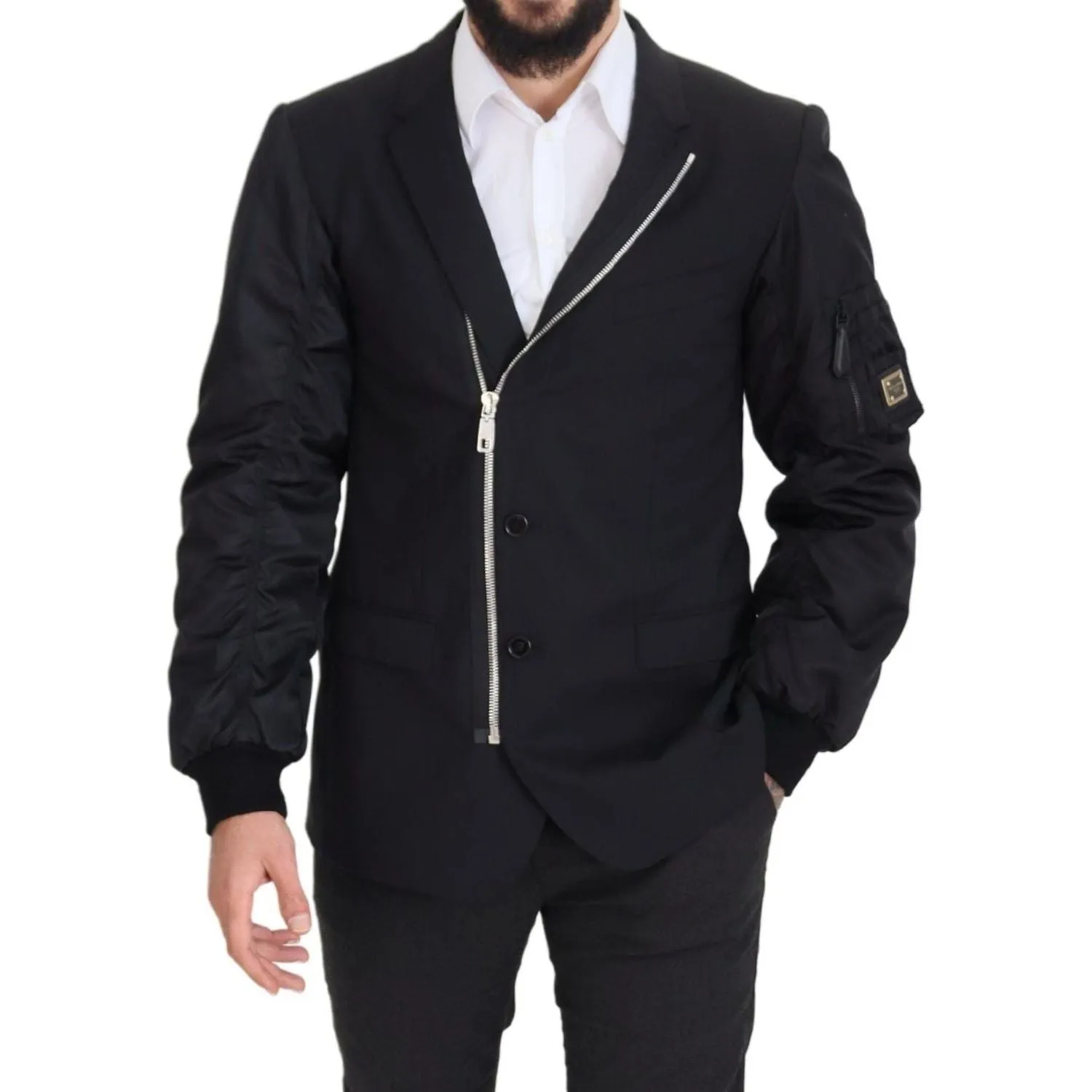 Dolce & Gabbana Elegant Black Virgin Wool Jacket