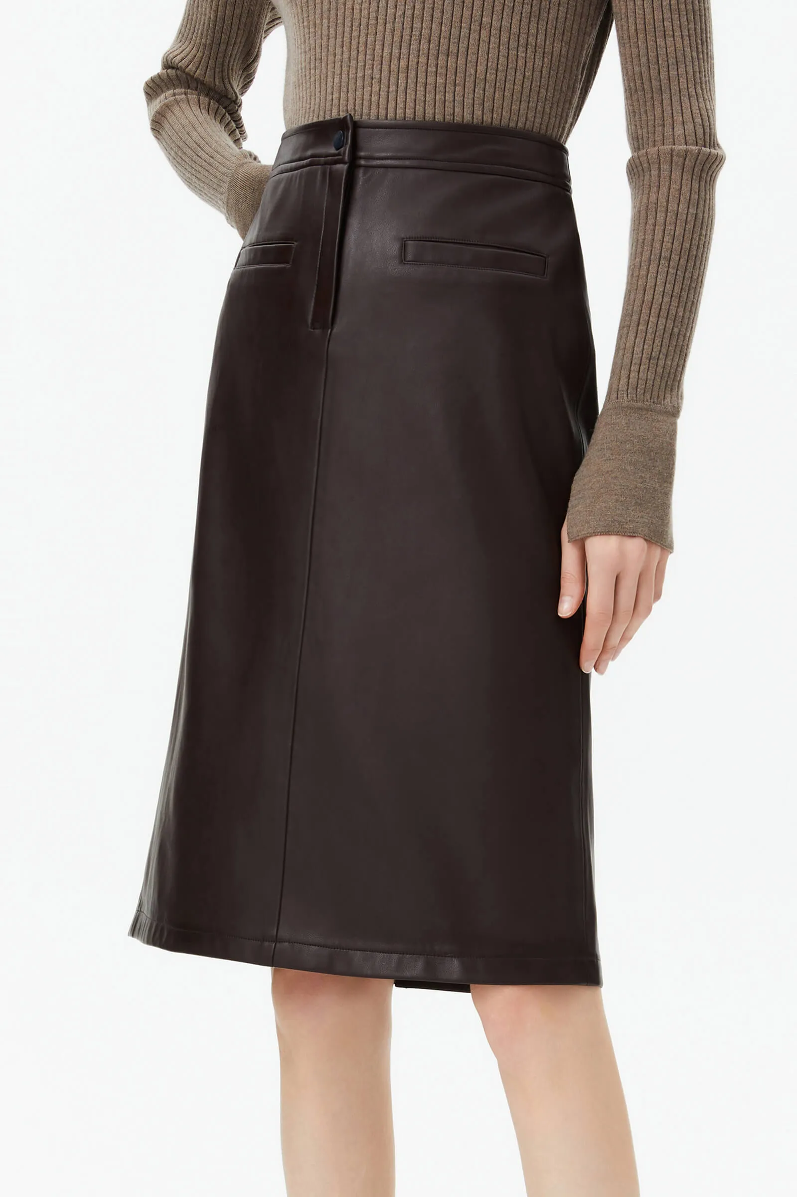 Elegant Workplace-Style Belted H-Line Skirt