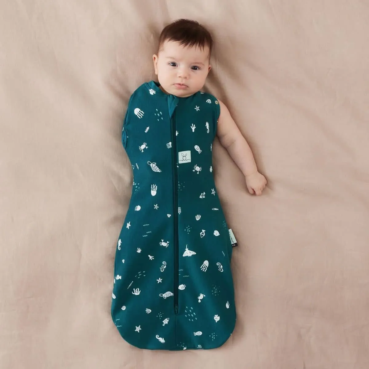 ergoPouch Cocoon Swaddle Bag 0.2 TOG - Ocean - 6 to 12 Months