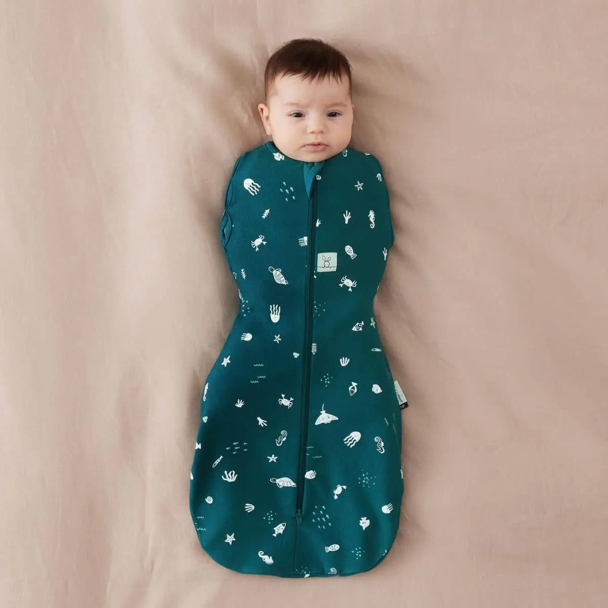 ergoPouch Cocoon Swaddle Bag 0.2 TOG - Ocean - 6 to 12 Months