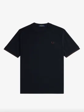 Fred Perry Tipped Cuff Pique Shirt/Navy - New AW24