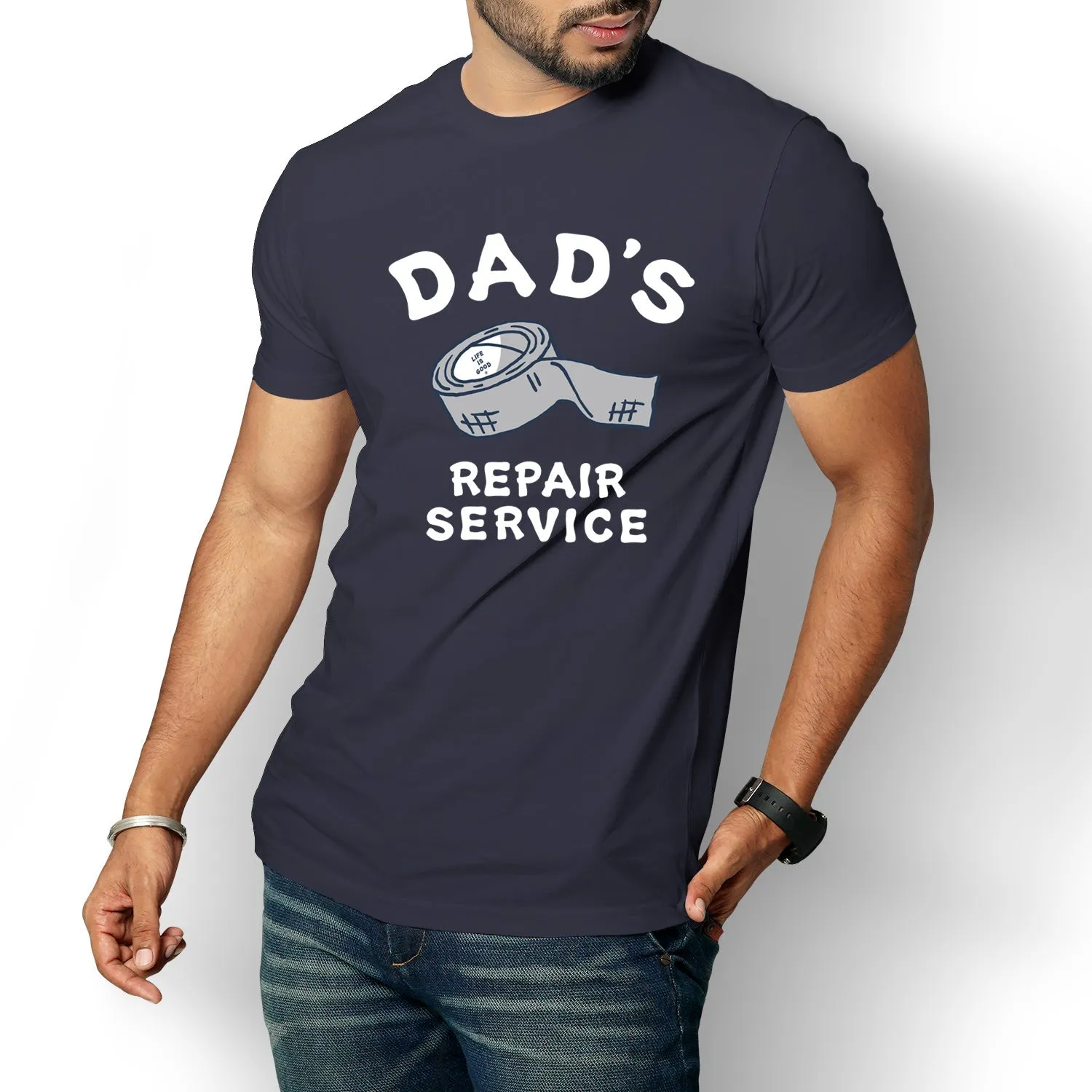 Funny Graphic Dad T-shirts Men's Dad's Repair service short sleeve Tee