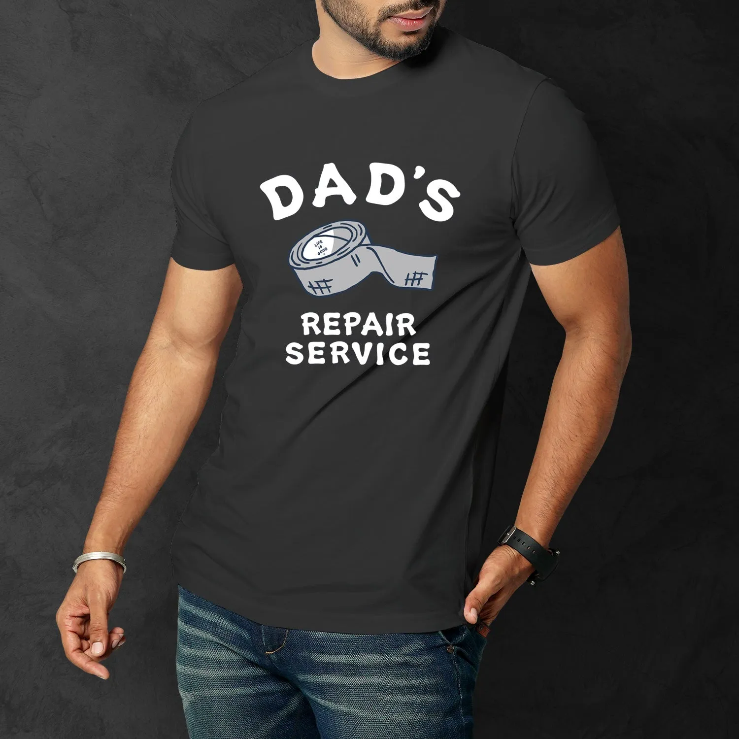 Funny Graphic Dad T-shirts Men's Dad's Repair service short sleeve Tee