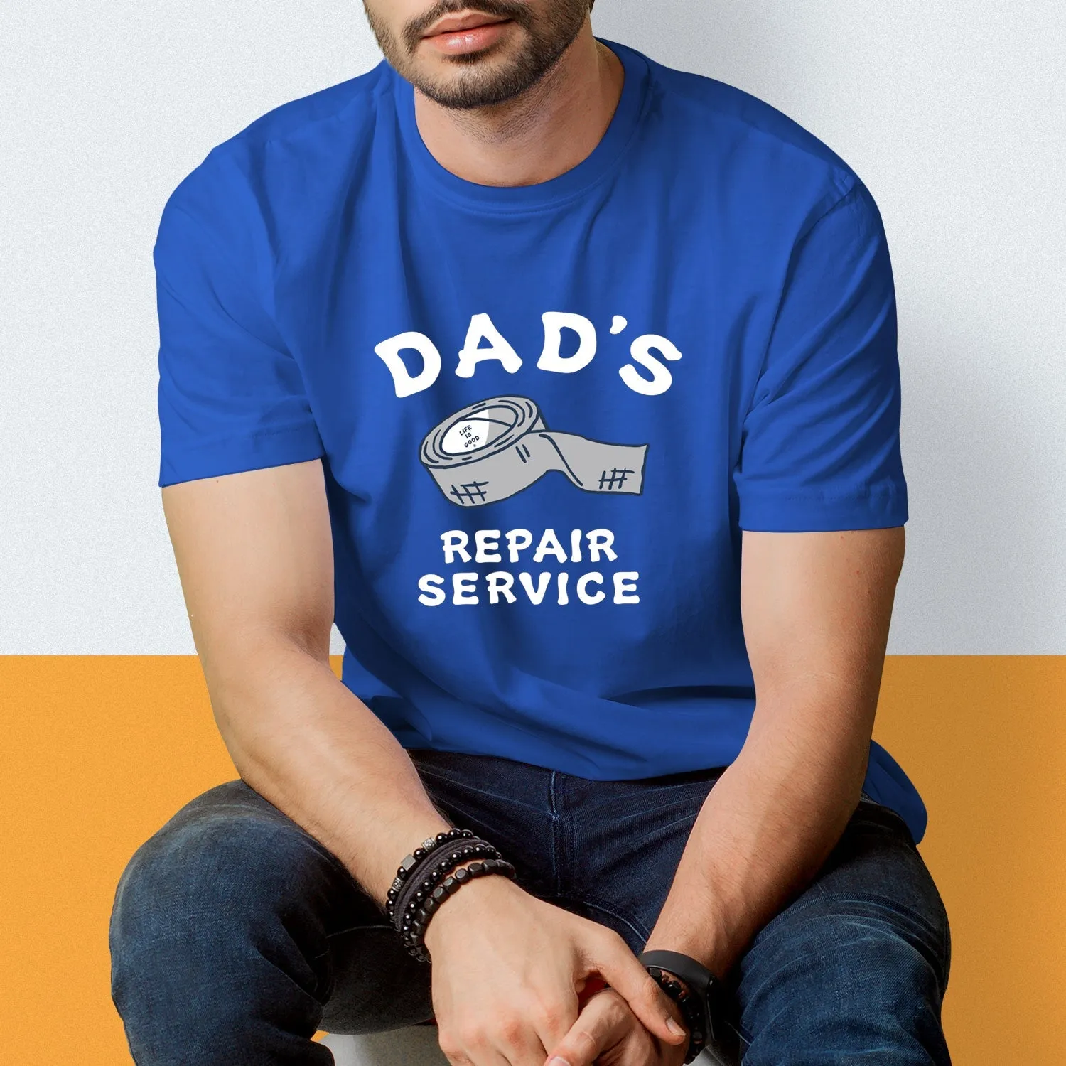 Funny Graphic Dad T-shirts Men's Dad's Repair service short sleeve Tee