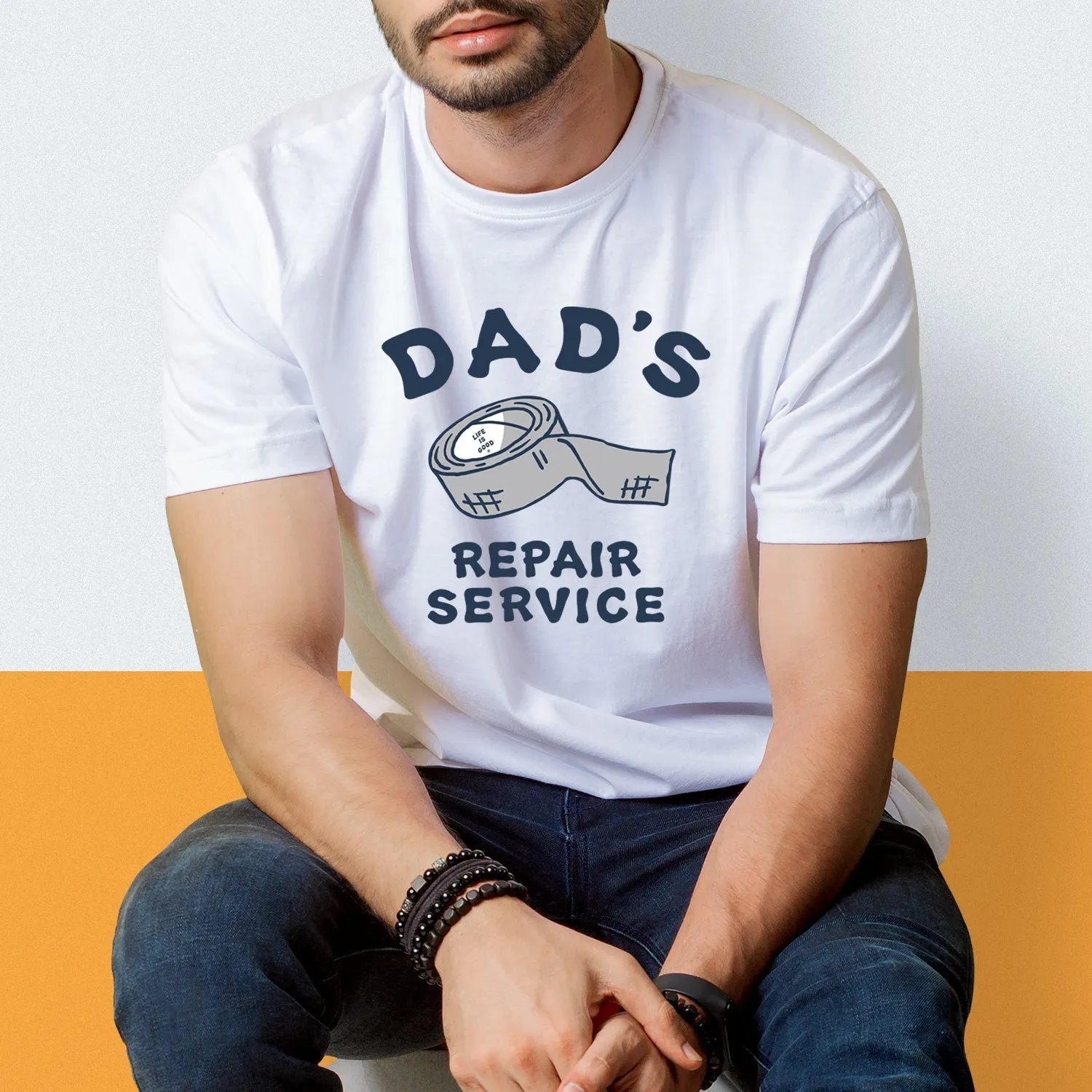 Funny Graphic Dad T-shirts Men's Dad's Repair service short sleeve Tee