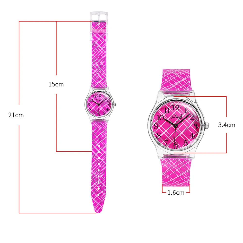 Girls Teen Analog Watch - Pink Mix