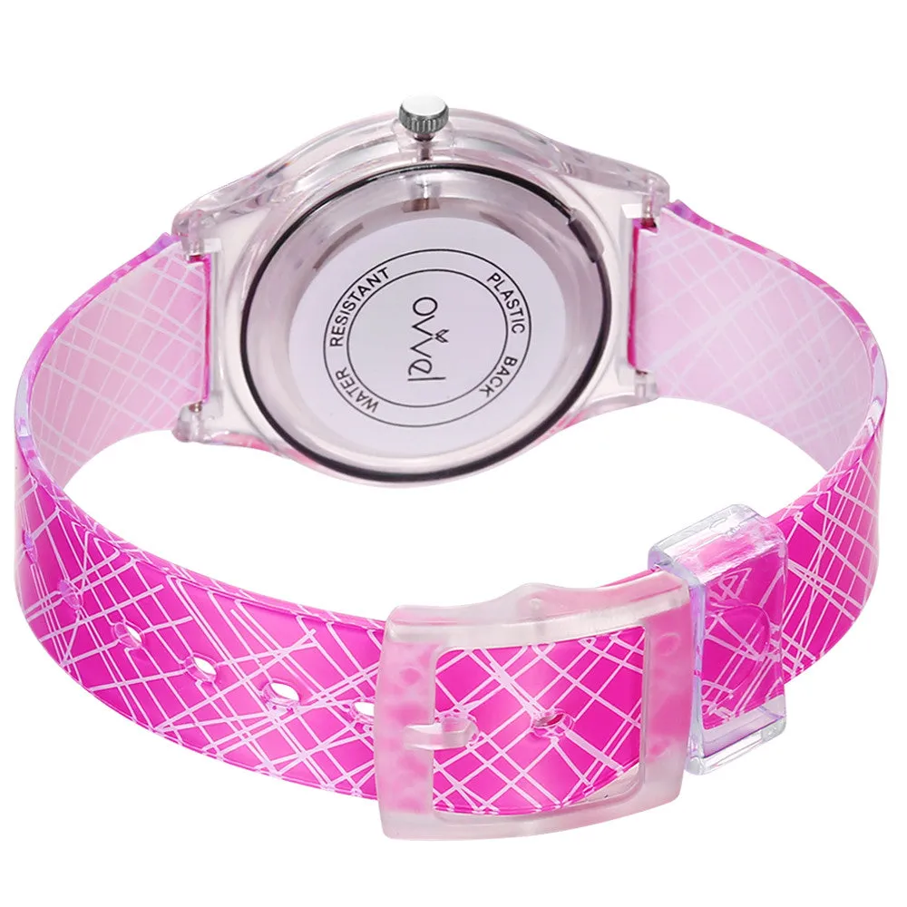 Girls Teen Analog Watch - Pink Mix