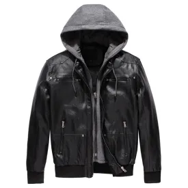 Hooded Leather Jacket