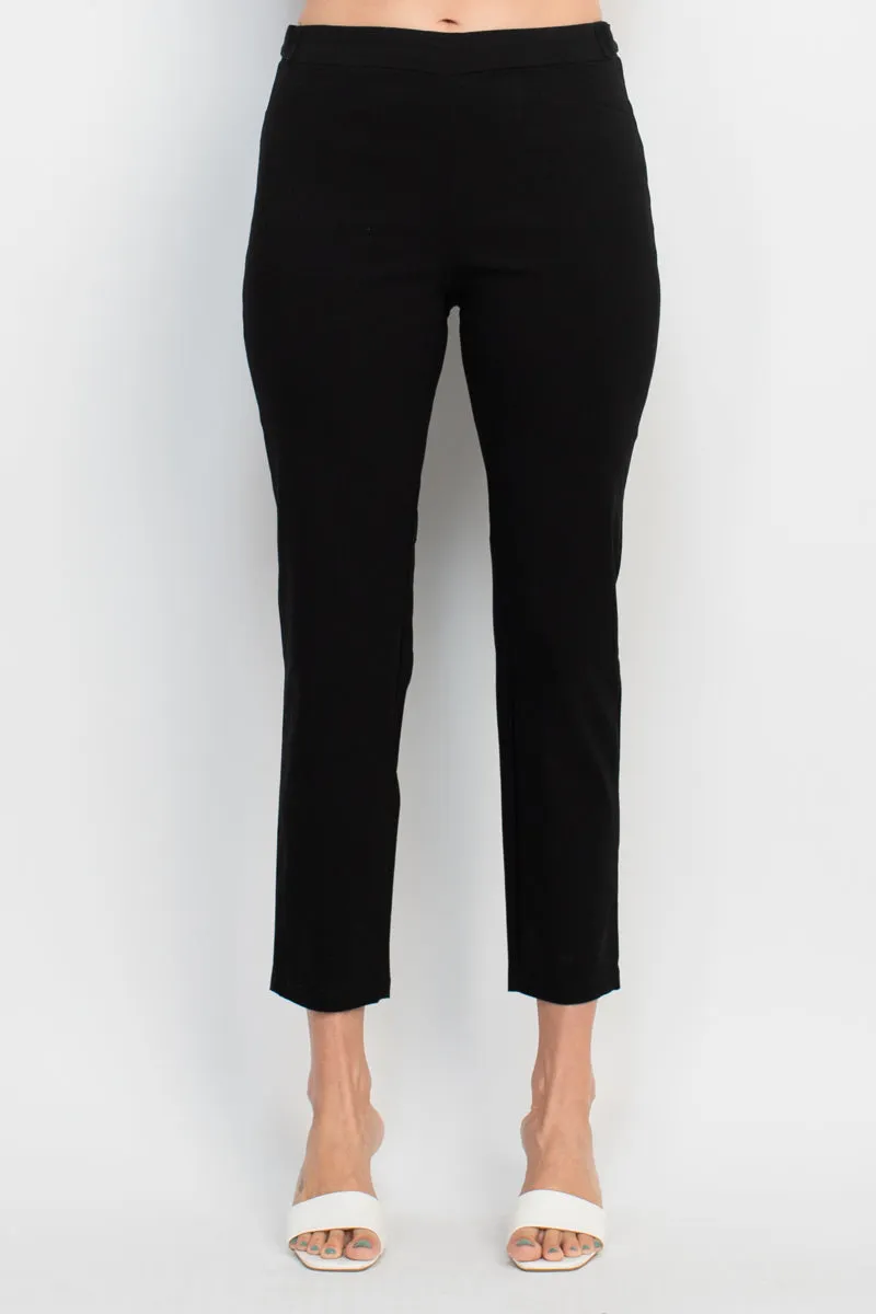 Hope & Harlow mid waist side button millennium ankle pants