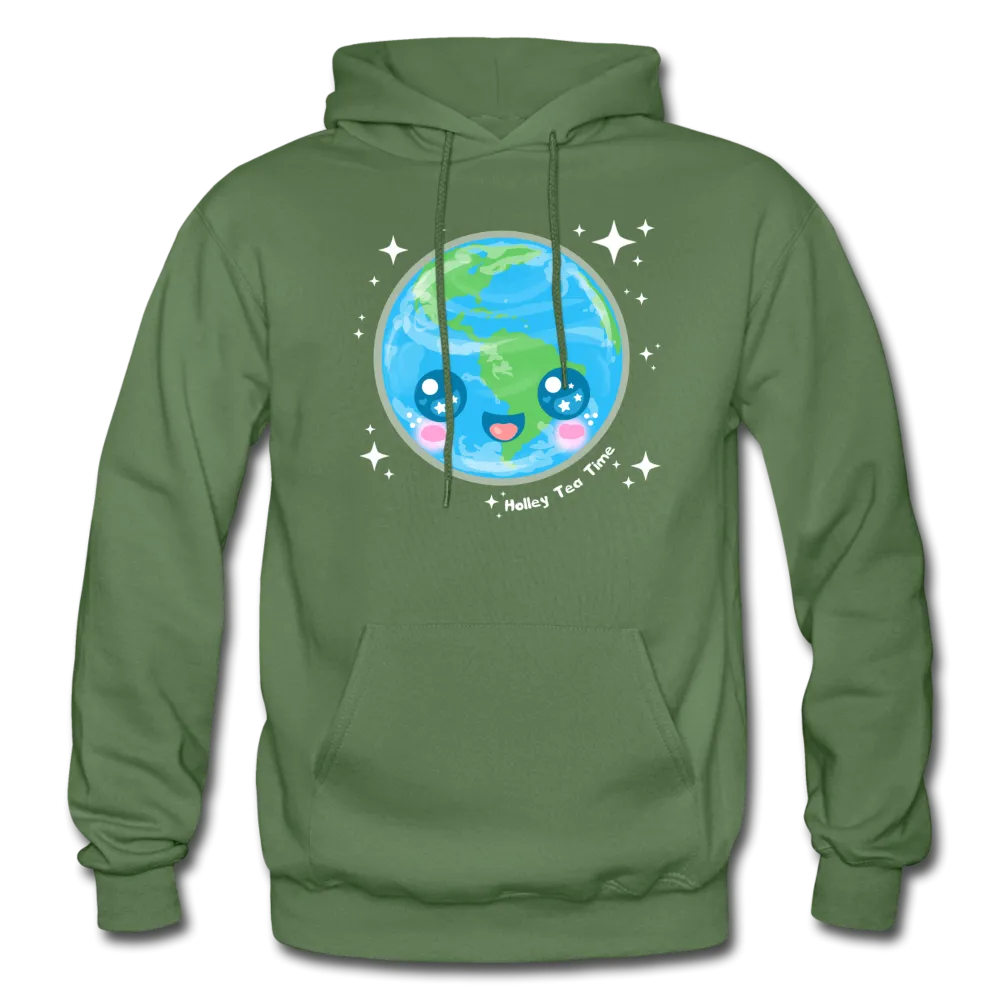 Kawaii Earth Gildan Heavy Blend Adult Hoodie