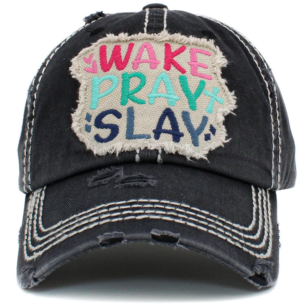 KBV1442 "Wake Pray Slay" Washed Vintage Ballcap