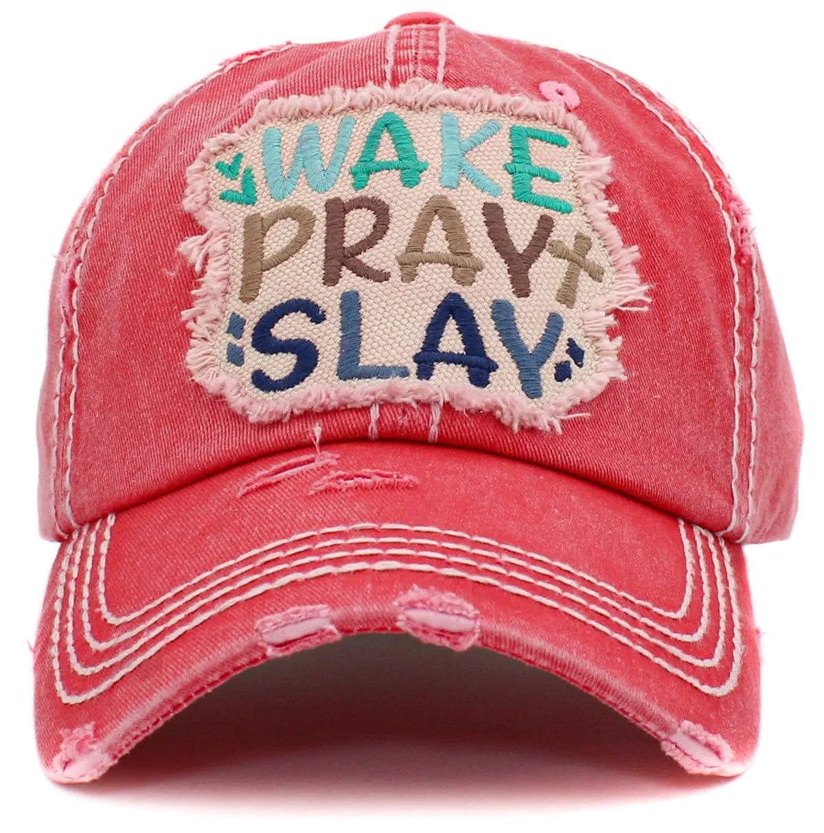 KBV1442 "Wake Pray Slay" Washed Vintage Ballcap