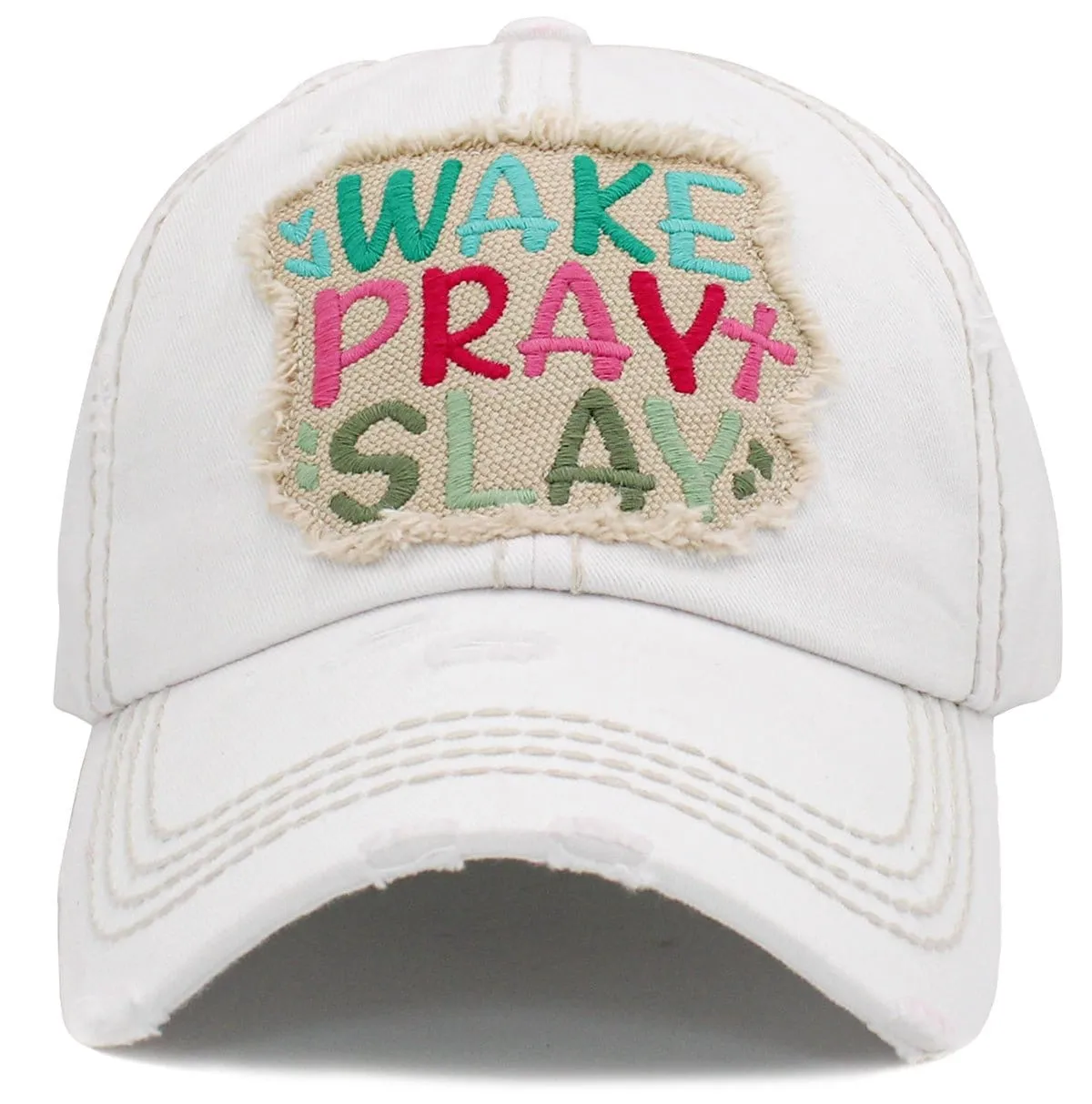 KBV1442 "Wake Pray Slay" Washed Vintage Ballcap