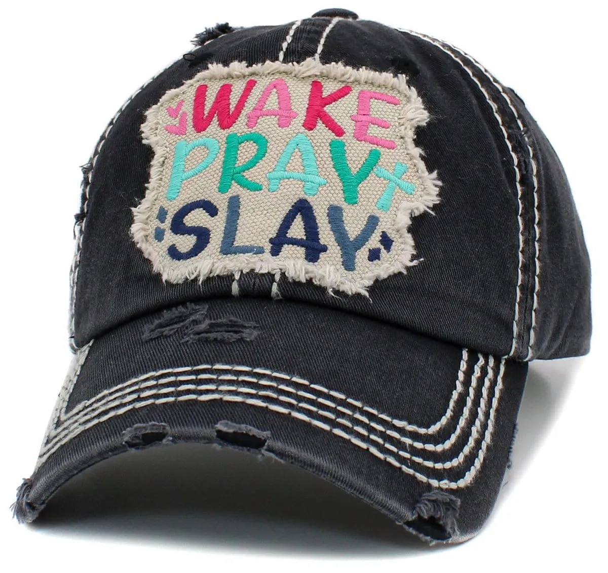 KBV1442 "Wake Pray Slay" Washed Vintage Ballcap