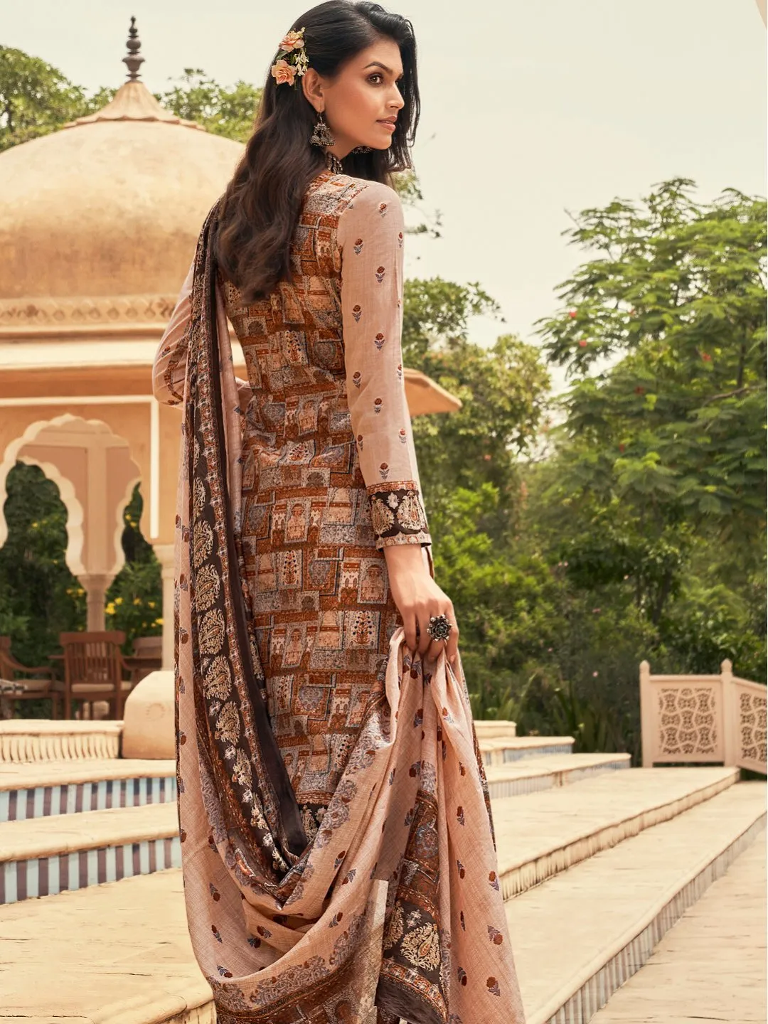 Lawn Cotton Unstitched Suit Material with Embroidery