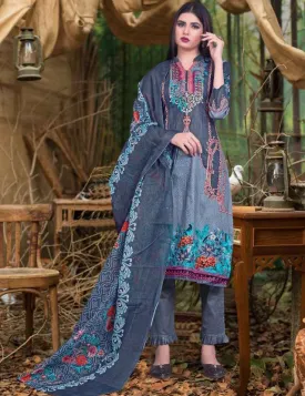 Lawn Pakistani Blue Salwar Suits Dress Material for Women