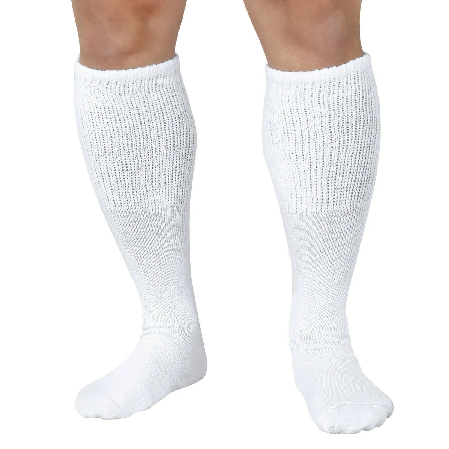 Loose Fit Tube Sock in White - 3 Pack