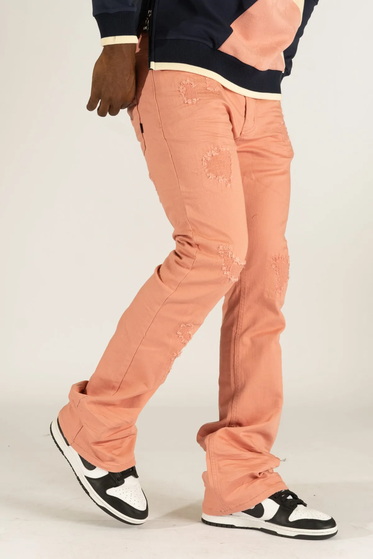 M1948 Benini Twill Stacked Jeans - Rose