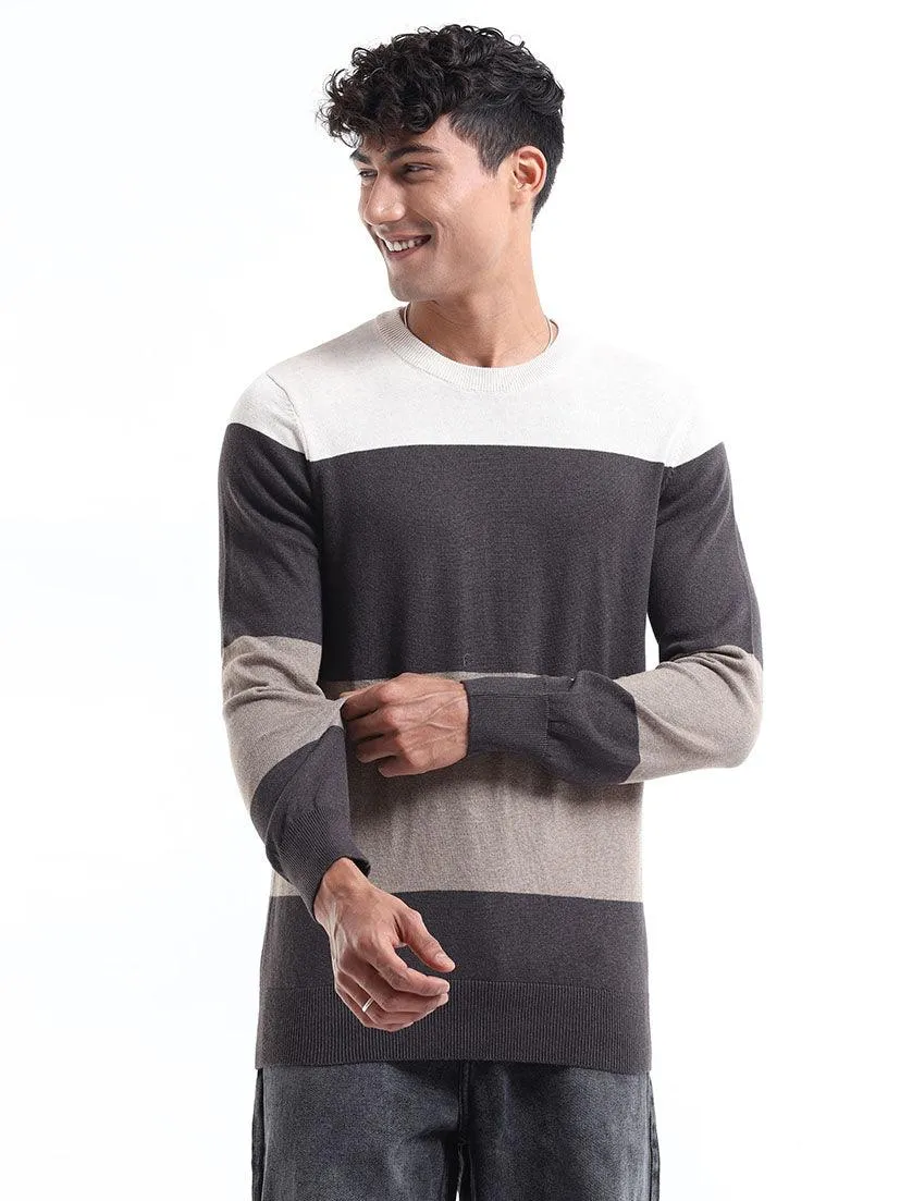 Men's Multicolor Striped Sweater