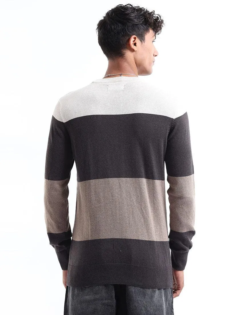 Men's Multicolor Striped Sweater