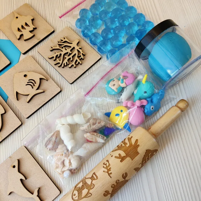 Ocean Theme Play Dough Sensory DIY KIT