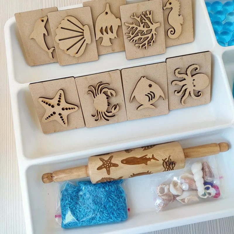 Ocean Theme Play Dough Sensory DIY KIT